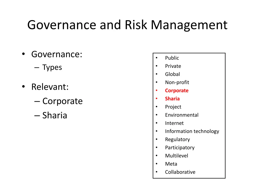 governance and risk management 1