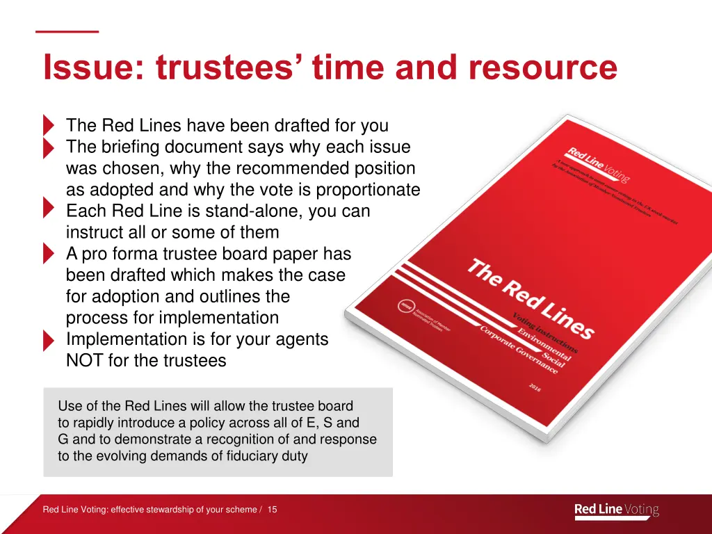 issue trustees time and resource