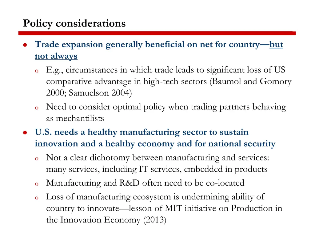 policy considerations