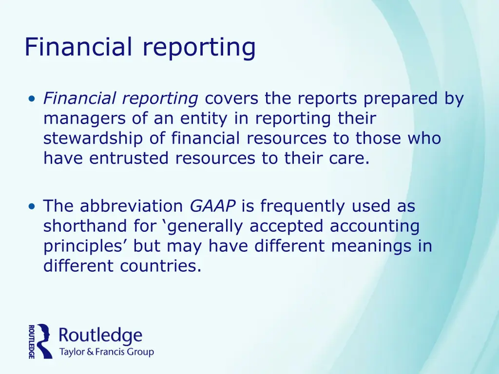 financial reporting