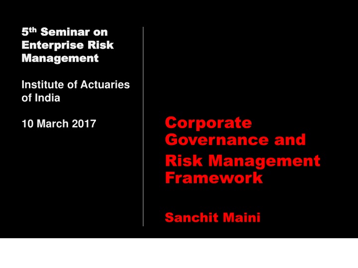 5 5 th enterprise risk enterprise risk management