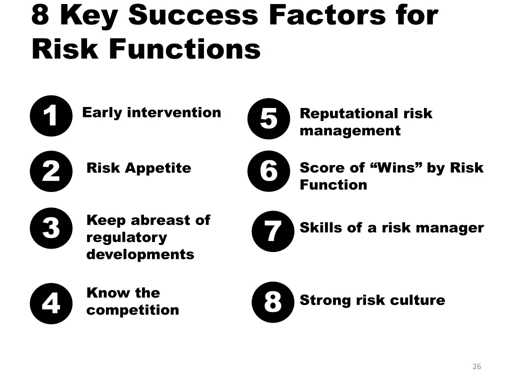 8 key success factors for risk functions