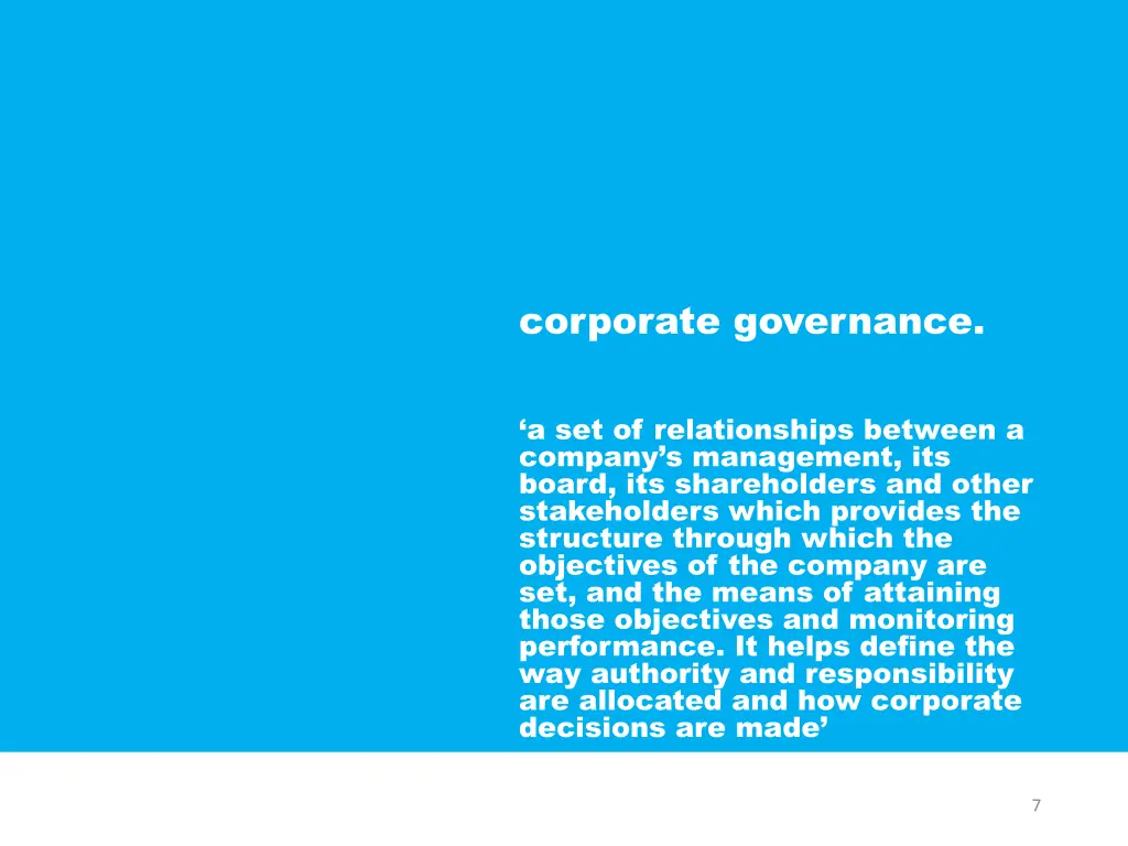 corporate governance