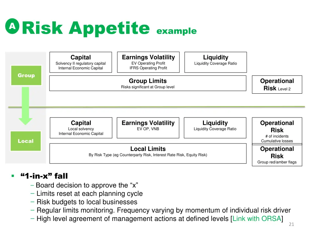 risk appetite example