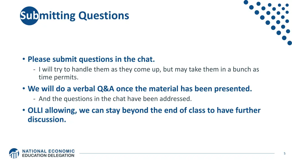 submitting questions