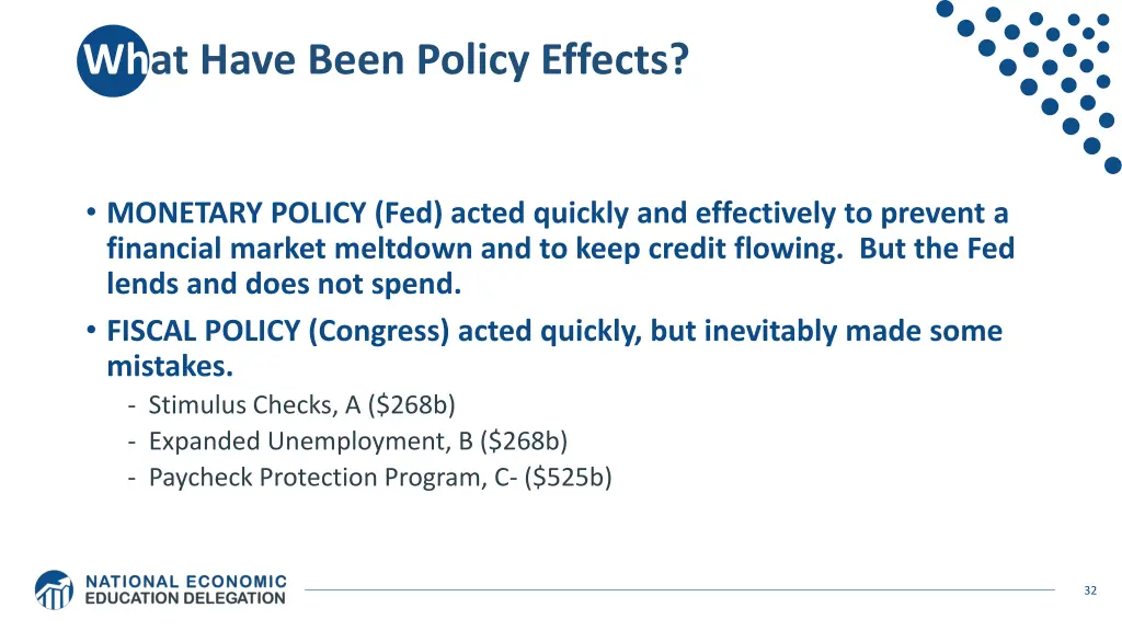 what have been policy effects