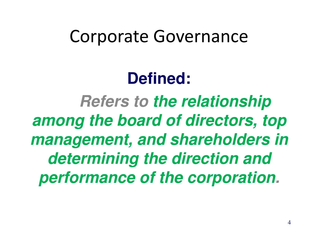 corporate governance