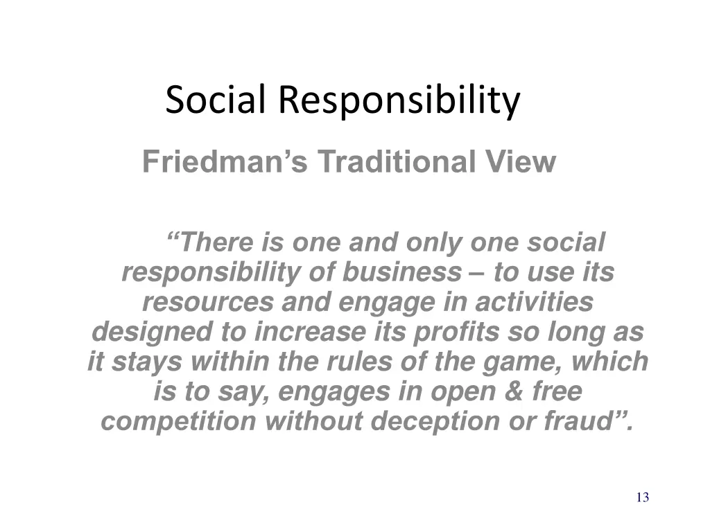 social responsibility
