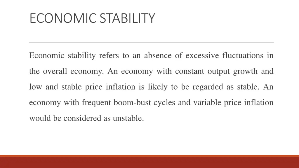 economic stability