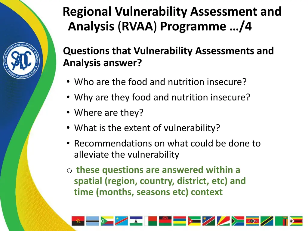 regional vulnerability assessment and analysis 2