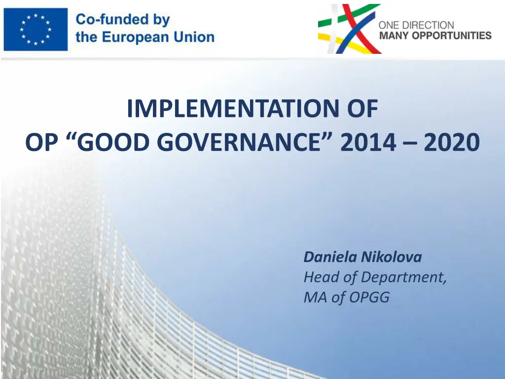 implementation of op good governance 201 4 2020