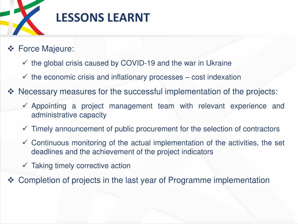 lessons learnt 2