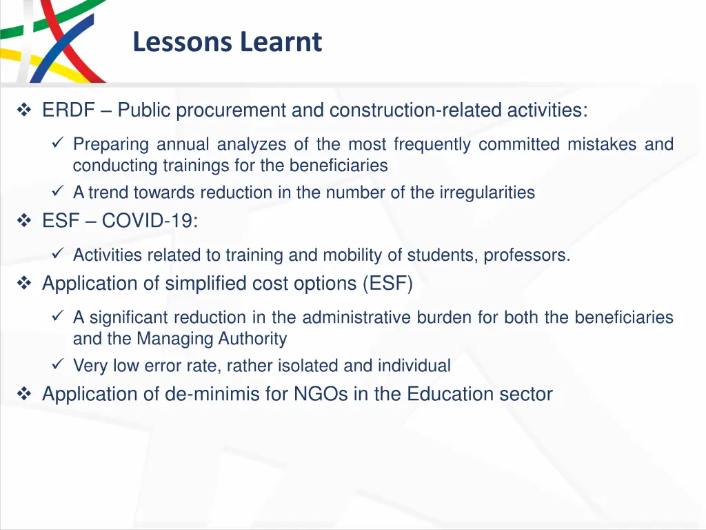 lessons learnt 5