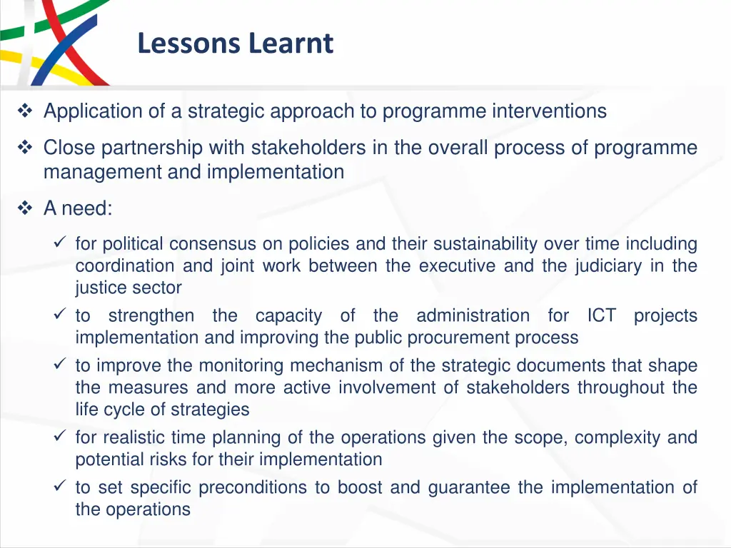 lessons learnt 6