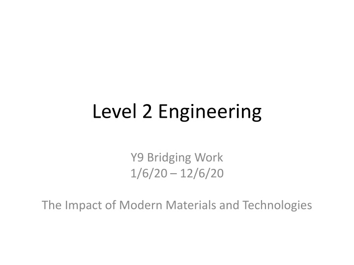 level 2 engineering