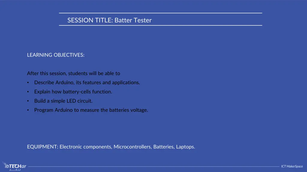 session title batter tester