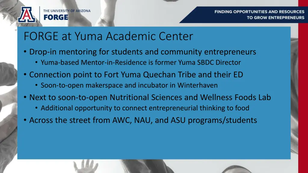 forge at yuma academic center drop in mentoring
