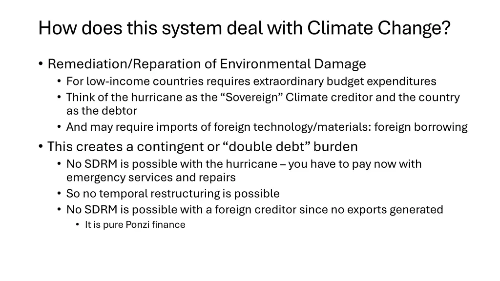 how does this system deal with climate change