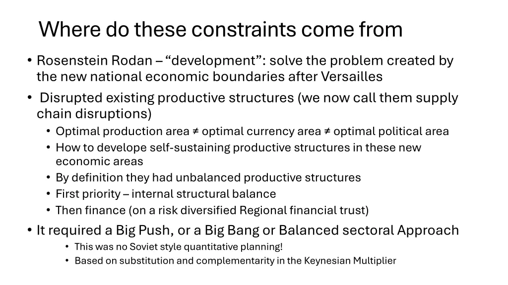 where do these constraints come from
