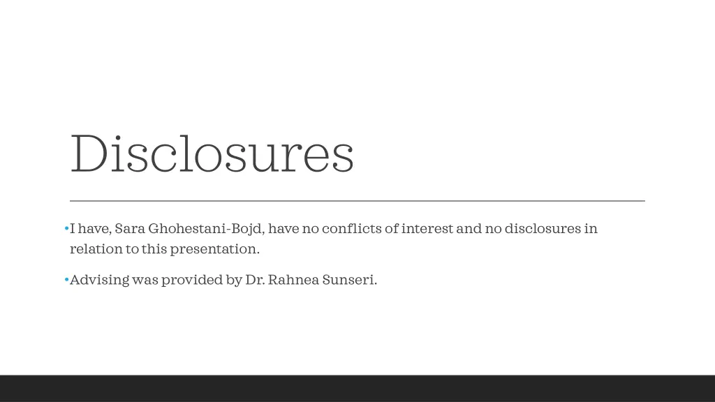disclosures