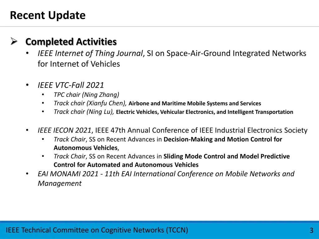 recent update