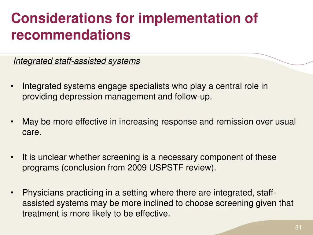 considerations for implementation 2