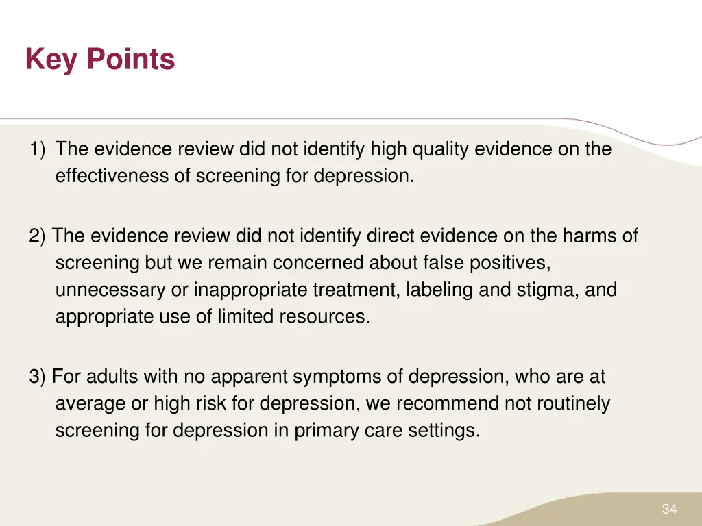 key points