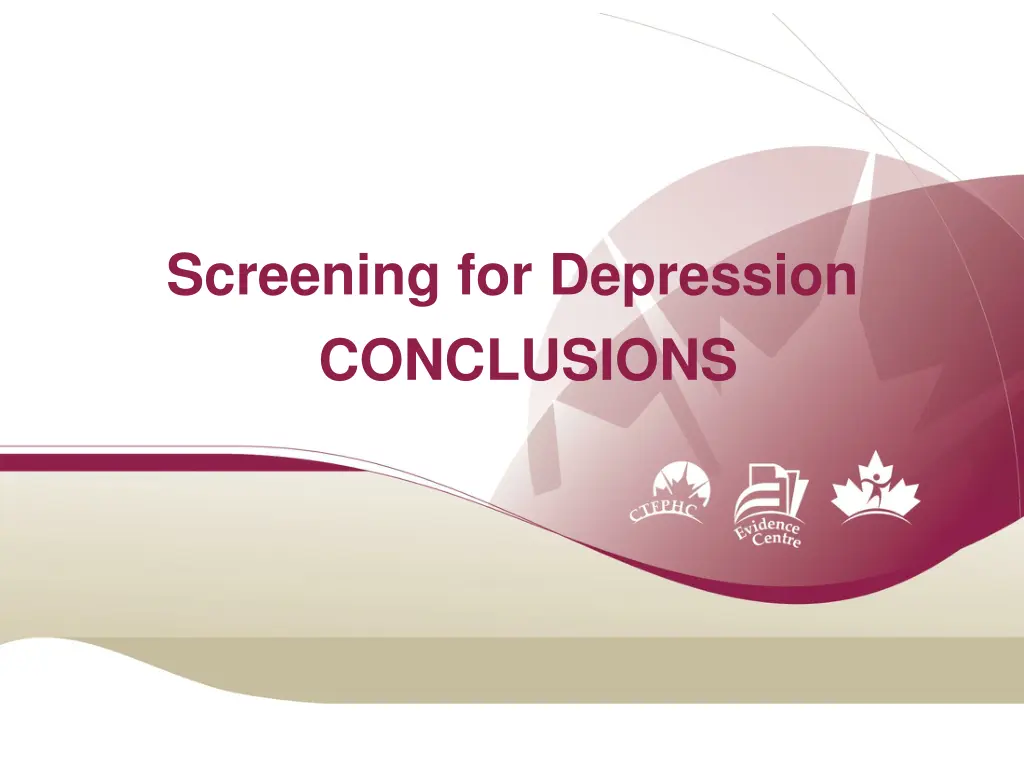 screening for depression conclusions