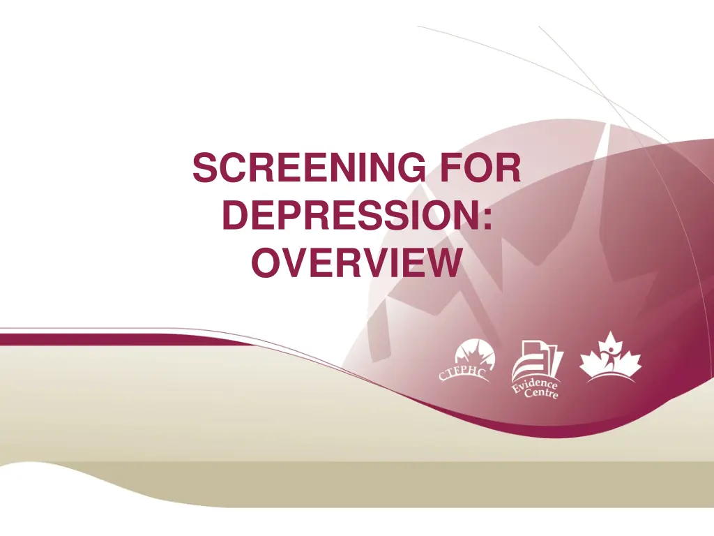 screening for depression overview