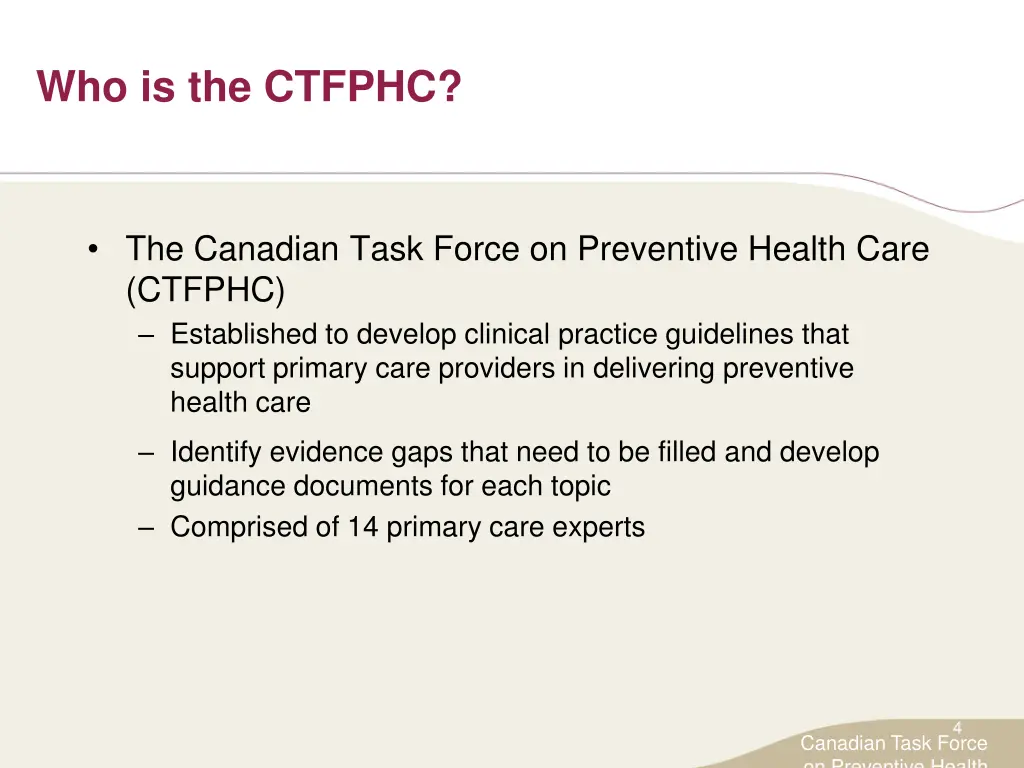who is the ctfphc