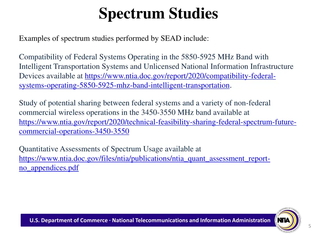 spectrum studies