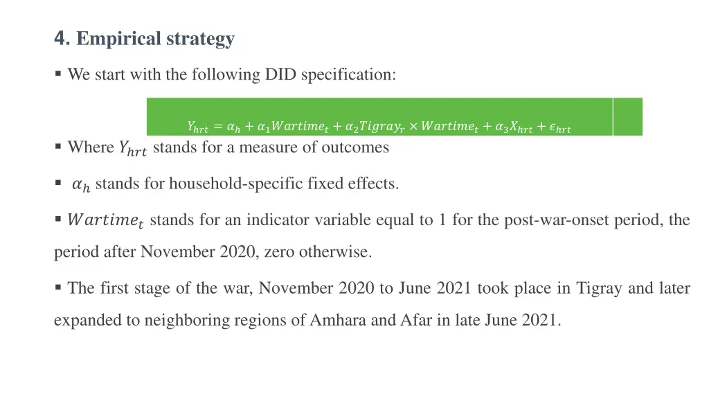 4 empirical strategy