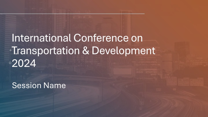 international conference on transportation