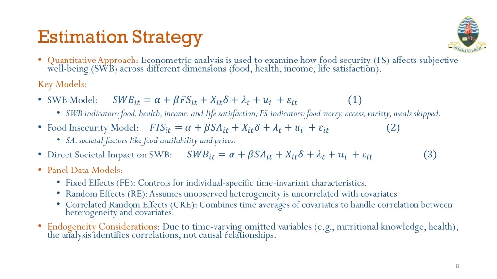 estimation strategy