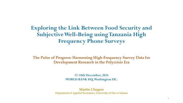 exploring the link between food security