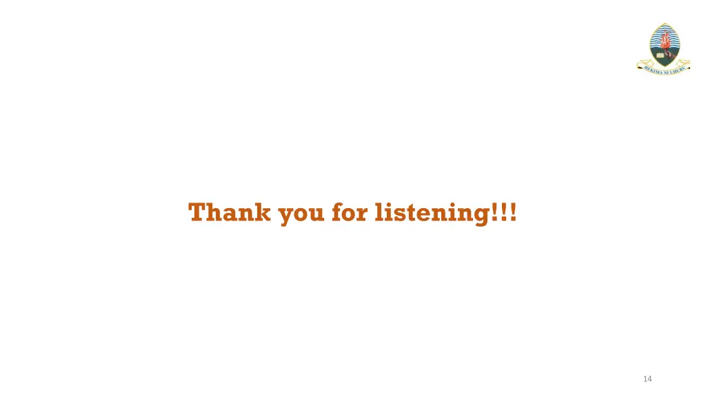 thank you for listening