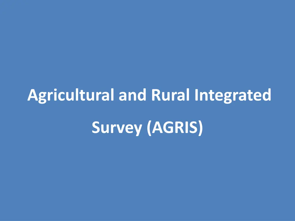 agricultural and rural integrated