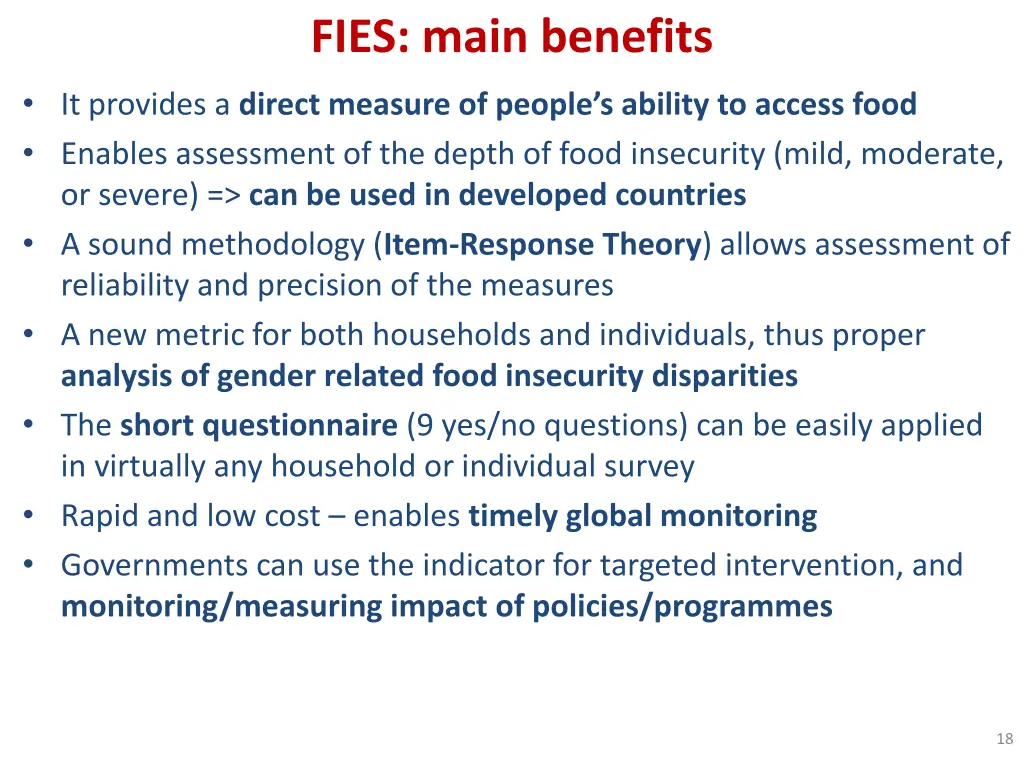 fies main benefits