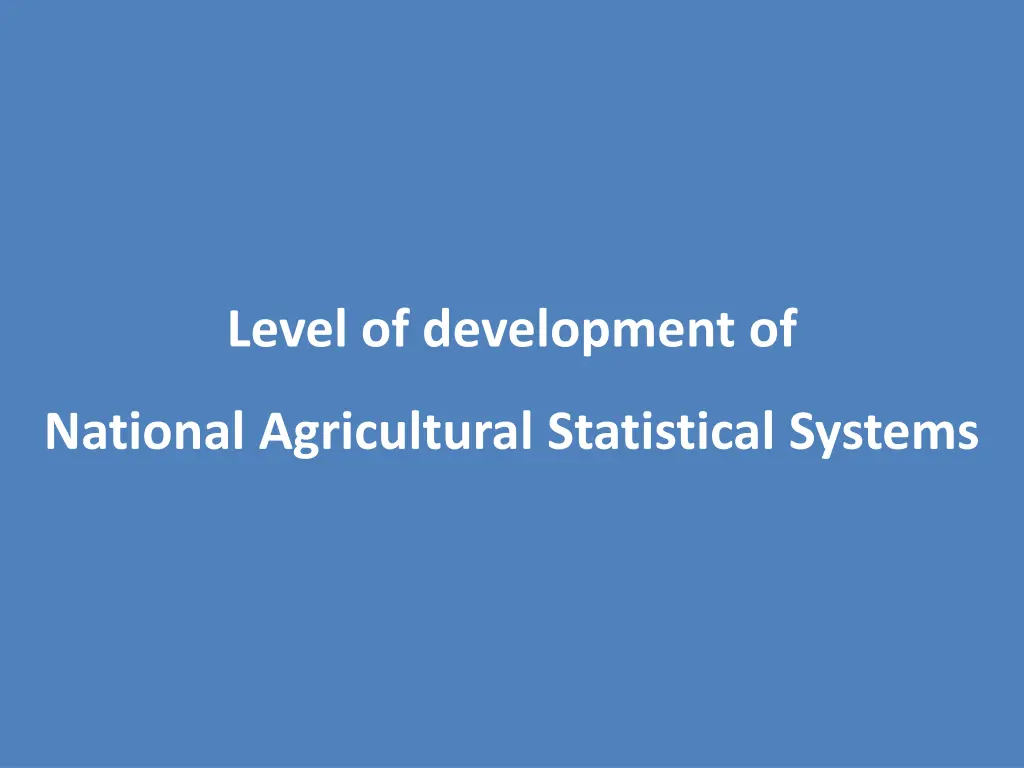 level of development of