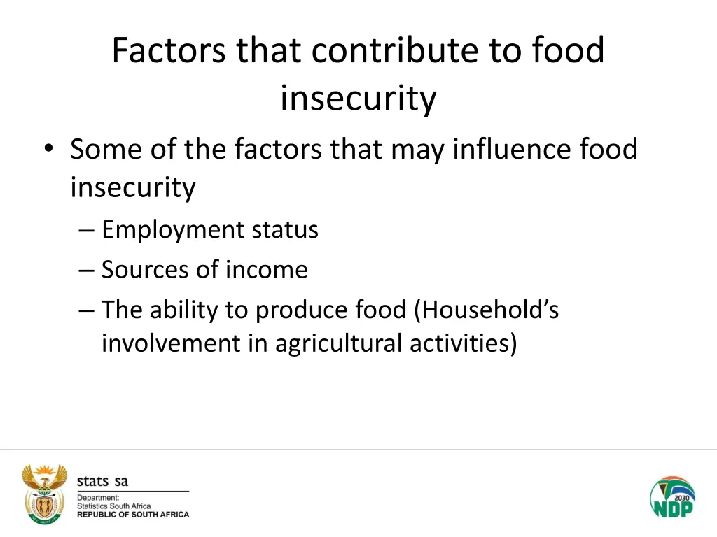 factors that contribute to food insecurity some