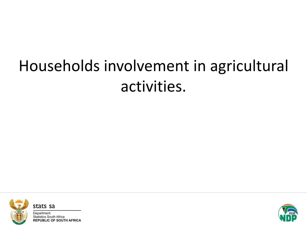 households involvement in agricultural activities