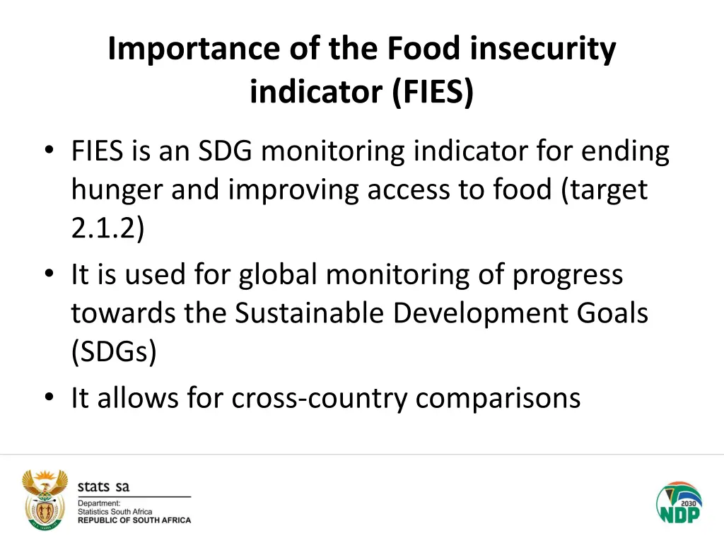 importance of the food insecurity indicator fies