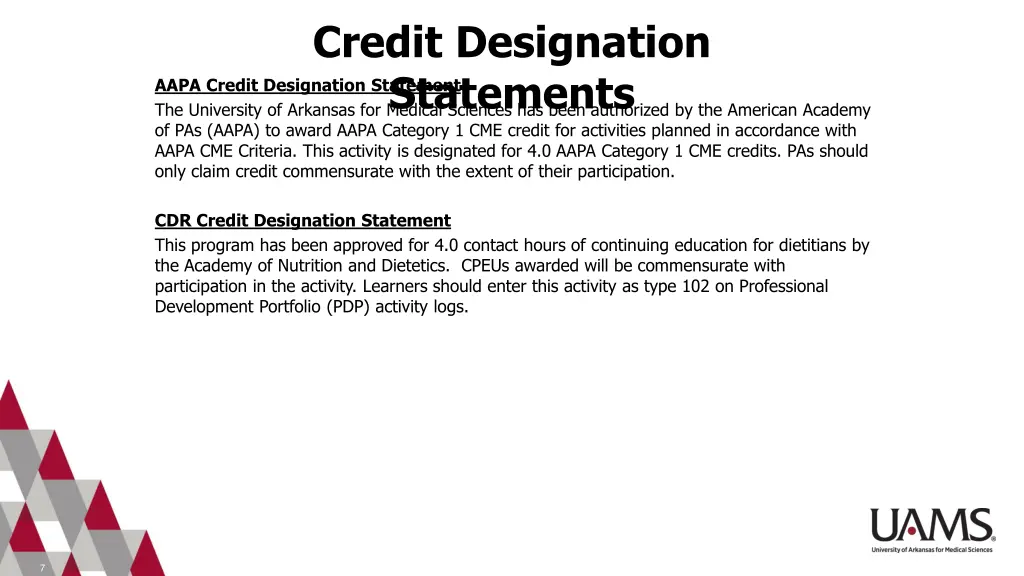 credit designation statements 1
