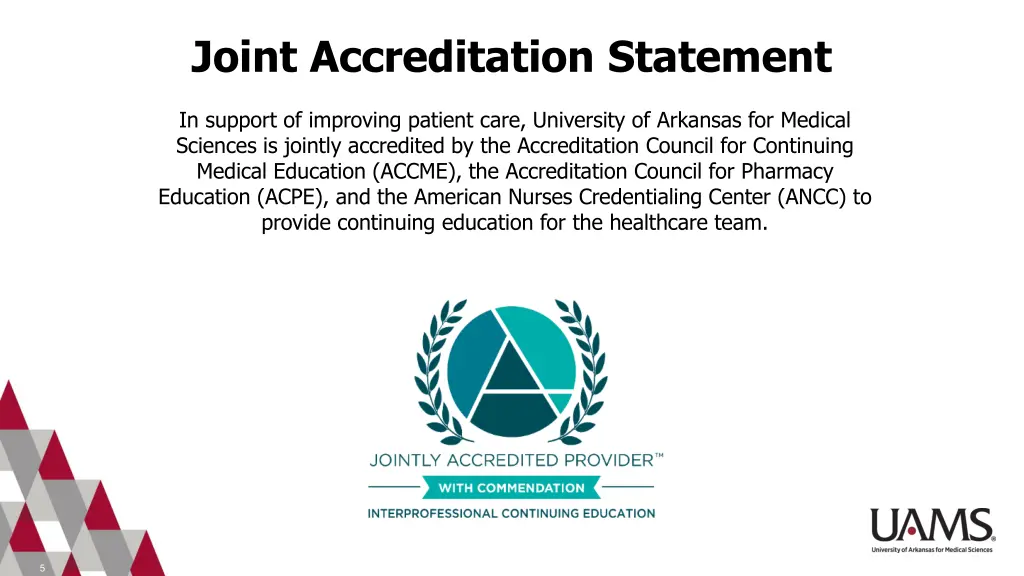 joint accreditation statement