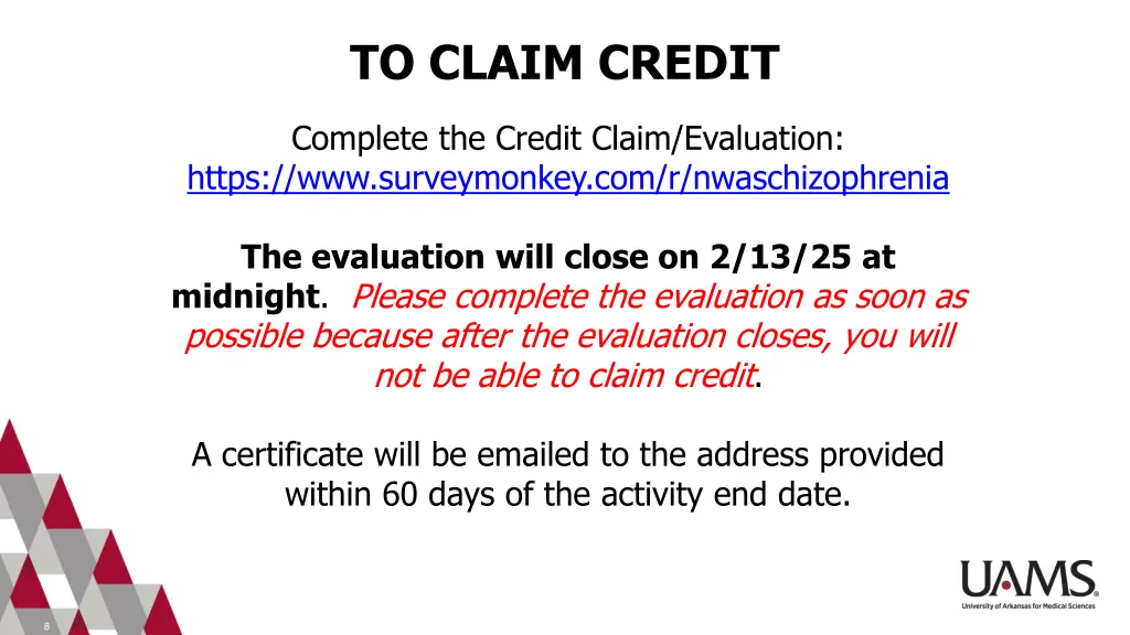 to claim credit