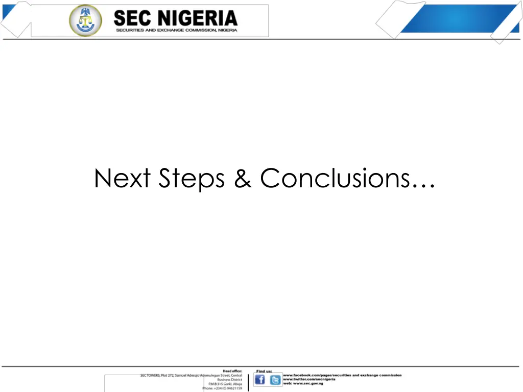 next steps conclusions