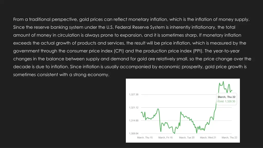 from a traditional perspective gold prices