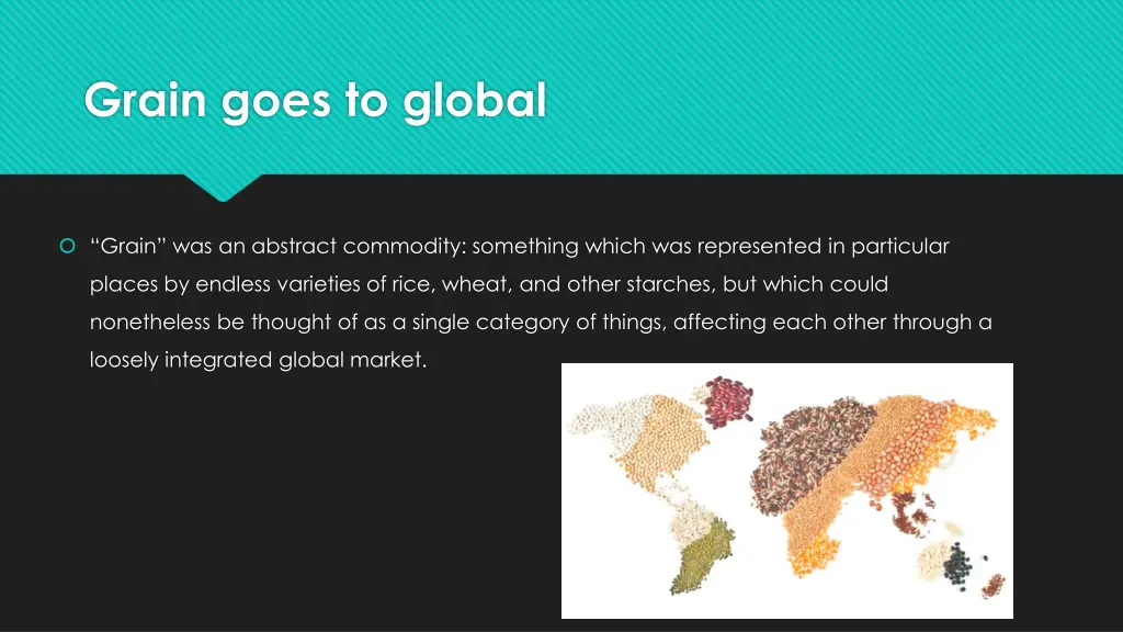 grain goes to global