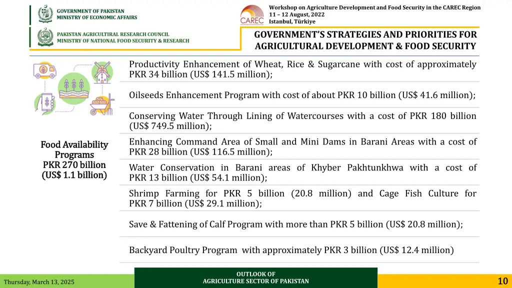 workshop on agriculture development and food 8