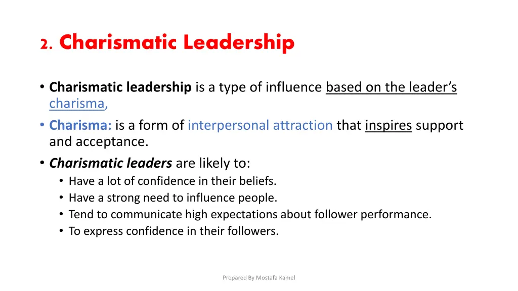 2 charismatic leadership
